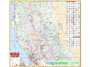 California Wall Map - North