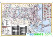 Massachusetts Wall Map