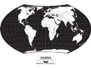 Hammer Projection World Simplified Wall Map