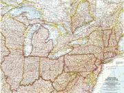 Northeastern US 1959 Wall Map
