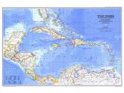 West Indies and Central America 1981 Wall Map