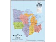 Great Lakes Wall Map