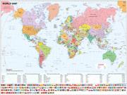 World with Flags Wall Map from Maps of World