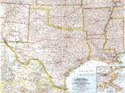 South Central US 1961 Wall Map