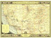US Southwestern 1940 Wall Map from National Geographic