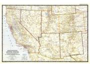 US Southwestern 1948 Wall Map from National Geographic