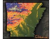 Arkansas Topo Wall Map