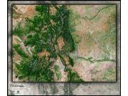 Colorado Satellite Wall Map
