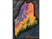 Maine Topo Wall Map