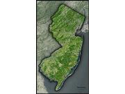 New Jersey Satellite Wall Map