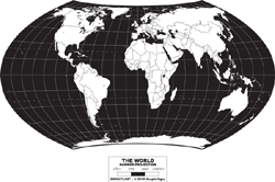 World Simplified Wall Map