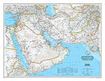 Afghanistan, Pakistan, and Middle East Wall Map