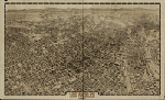 1909 Los Angeles antique wall map