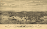 1878 Seattle antique wall map