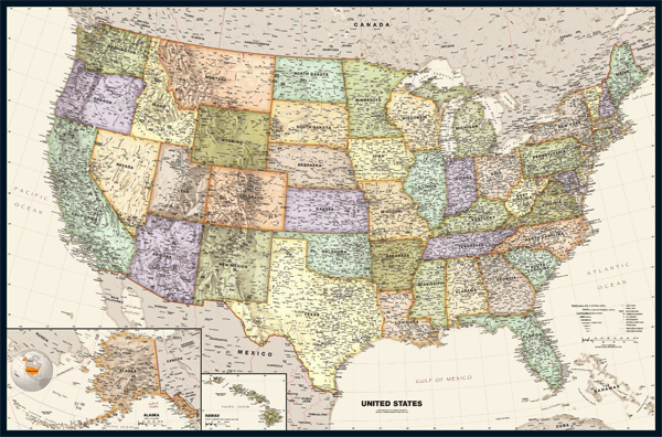 Legacy USA Wall Map