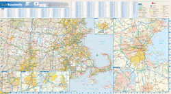 Massachusetts Wall Map