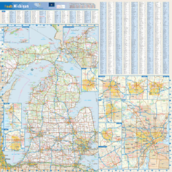 Michigan Wall Map