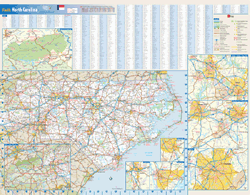 North Carolina Wall Map