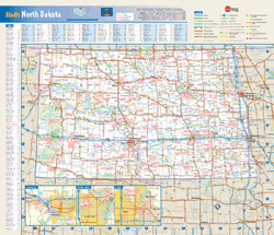 North Dakota Wall Map