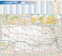 Nebraska Wall Map
