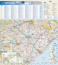 South Carolina Wall Map