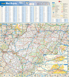 West Virginia Wall Map