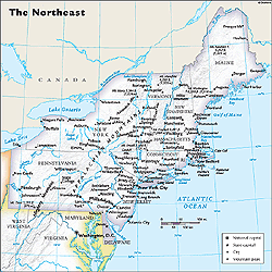 Maps Us Map Northeast