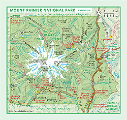 Mount Rainier National Park Wall Map by GeoNova