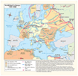 Map Of Europe Wwii