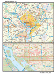 Washington, DC Wall Map