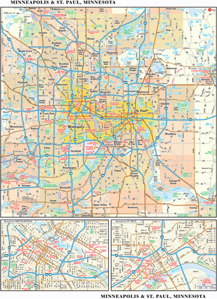 awesome Map of Minneapolis/St. Paul