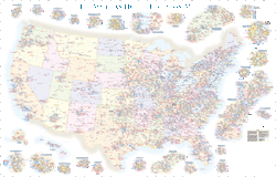American Higher Education Wall Map