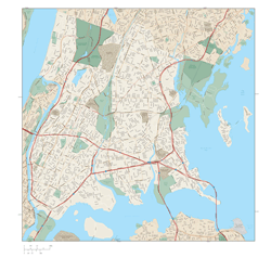 New York City - Bronx, NY City Wall Map