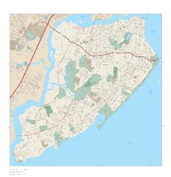 New York City - Staten Island, NY City Wall Map