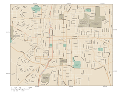 Raleigh Downtown Wall Map by Map Resources