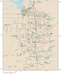 Pdf map Salt Lake City Metro