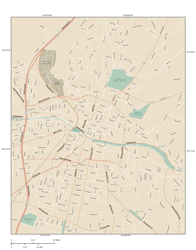 Santa Fe Downtown Wall Map