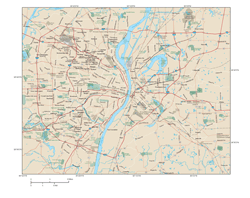 St Louis Metro Area Wall Map