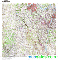 Albany County, NY Topo Wall Map