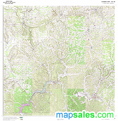 Cattaraugus County, NY Topo Wall Map