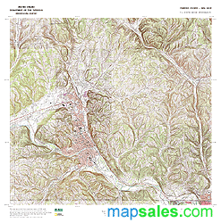 Chemung County, NY Topo Wall Map