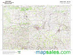 Genesee County, NY Topo Wall Map