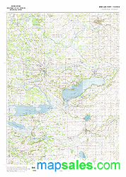 Green Lake County, WI Topo Wall Map