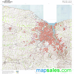 Monroe County, NY Topo Wall Map