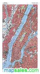 NY County, NY Topo Wall Map