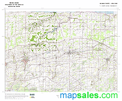 Orleans County, NY Topo Wall Map