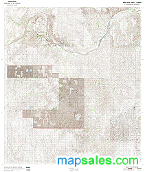 Roger Mills County, OK Topo Wall Map