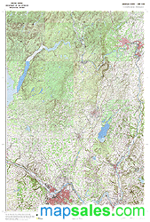 Saratoga County, NY Topo Wall Map