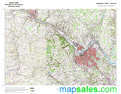 Schenectady County, NY Topo Wall Map
