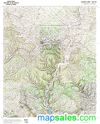Schoharie County, NY Topo Wall Map